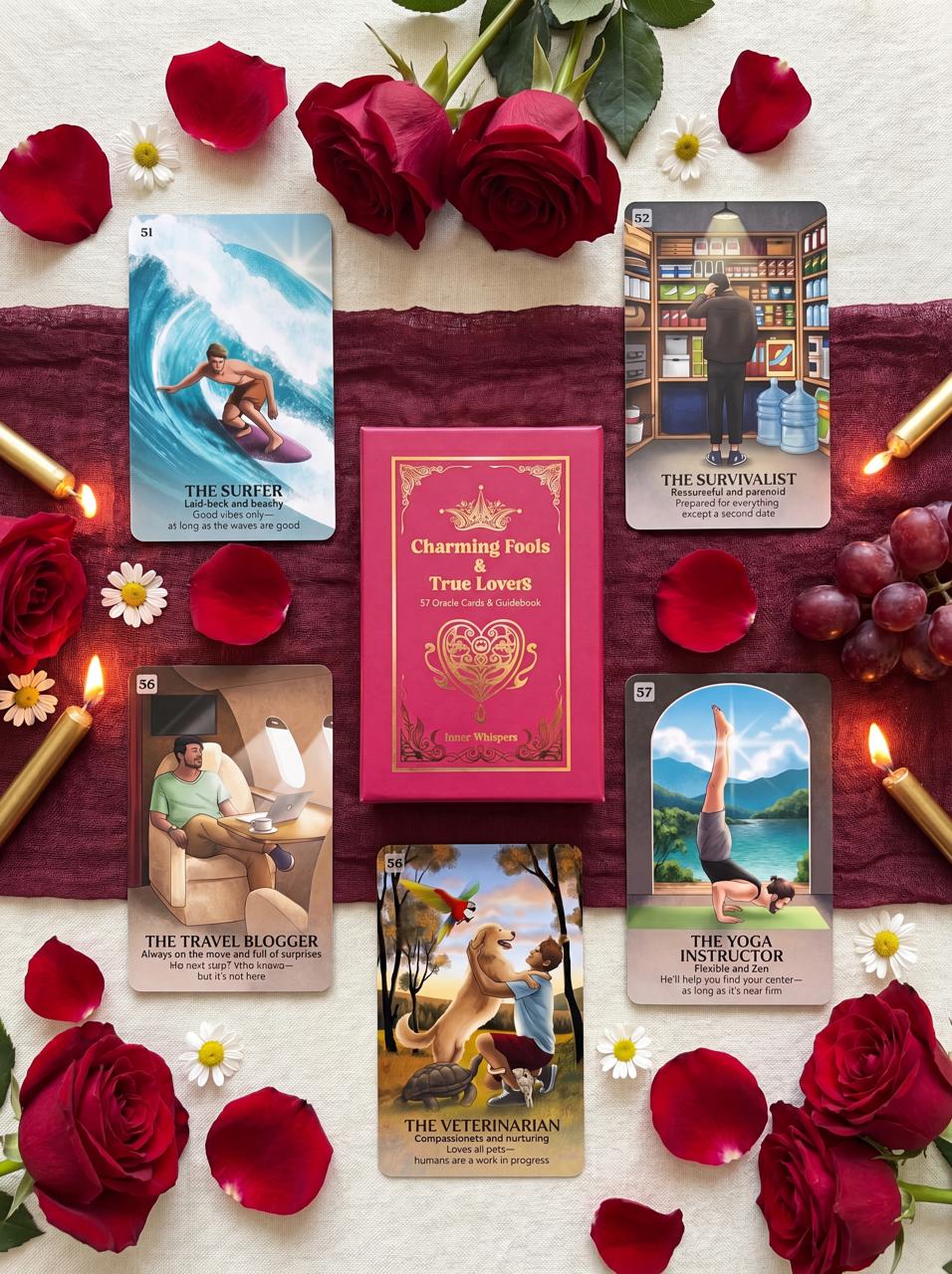 Charming Fools & True Lovers - 57 Love Oracle Cards with Guidebook