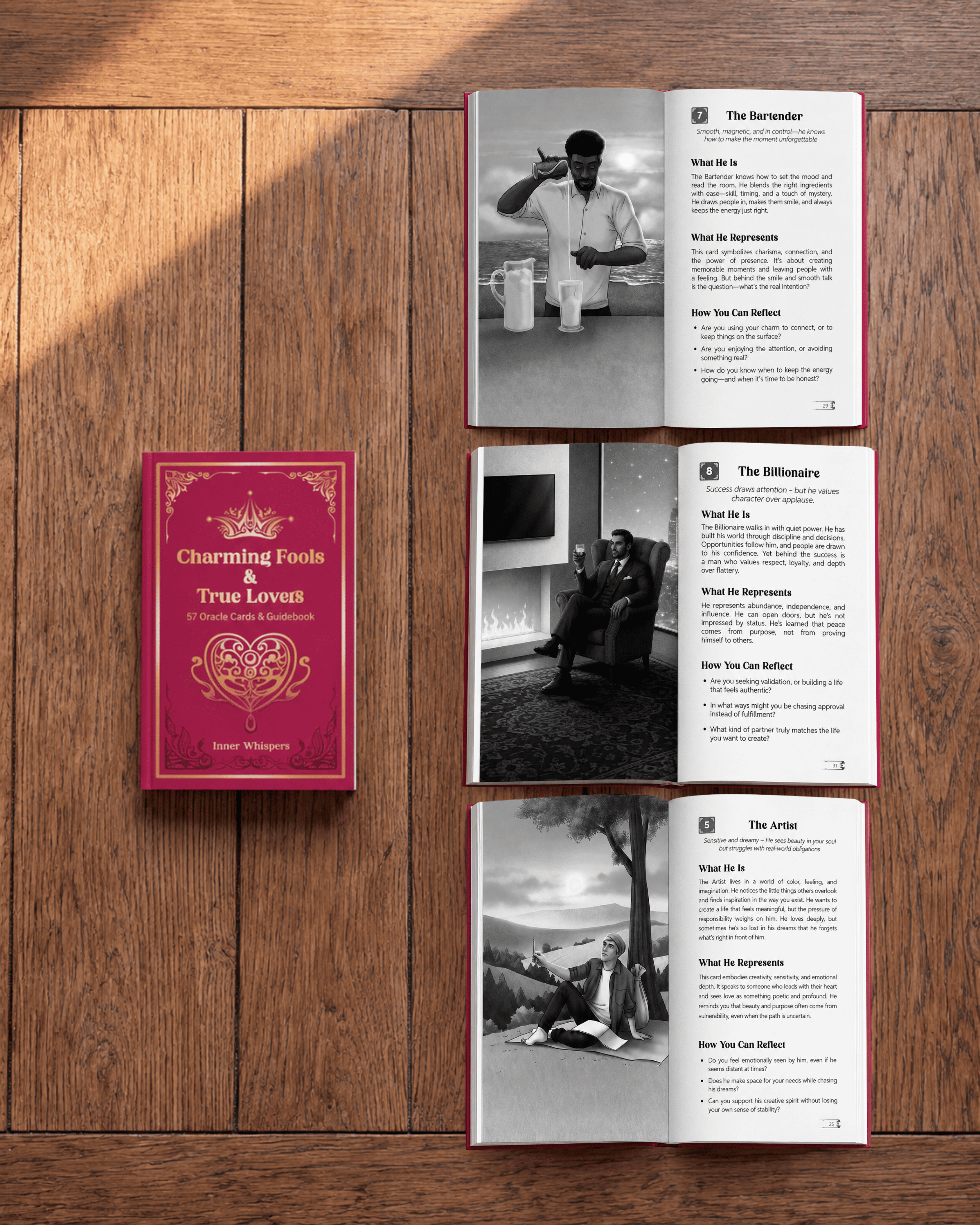 Charming Fools & True Lovers - 57 Love Oracle Cards with Guidebook
